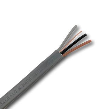 Prysmian 1.5mm (100s) Grey Flat 3Core + Earth Cable