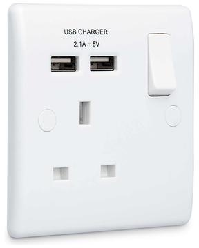 BG 13A 1Gang Switch Socket with 2.1A Usb image 2