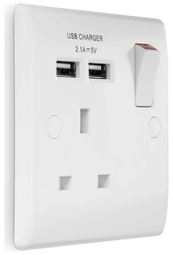 BG 13A 1Gang Switch Socket with 2.1A Usb image 4