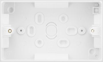 BG Surface Socket Box 2Gang White 32Mm Pvc image 2