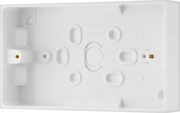 BG Surface Socket Box 2Gang White 32Mm Pvc image 3
