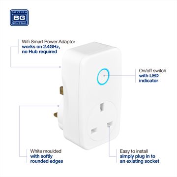 BG 13A Smart Home Power Adaptor Whi image 8