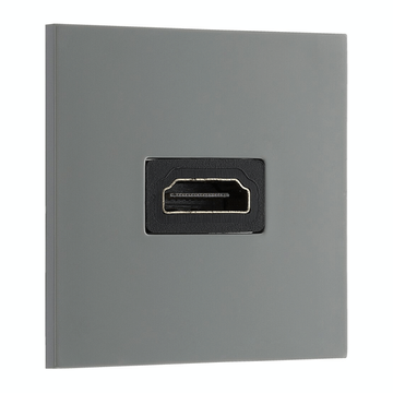 BG Grey 50X50 Female HDMI Easy To Install Socket Outlet image 1