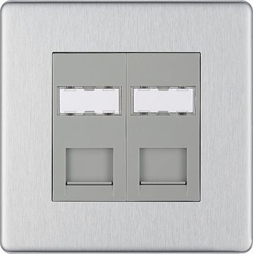 BG Rj45 Data Outlet Socket 2Gang With Idc Window image 2
