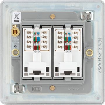 BG Rj45 Data Outlet Socket 2Gang With Idc Window image 6