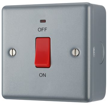 BG 45A D.P Switch with Neon (Single) Metal Clad image 3