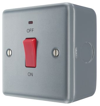 BG 45A D.P Switch with Neon (Single) Metal Clad image 4