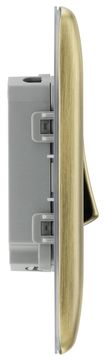 BG 10A Twin 2 Gang 2 Way Plate Light Switch Antique Brass image 8