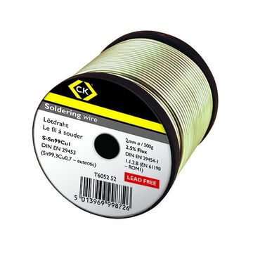 C.K 52 Soldering Wire 2mm 500G Reel image 2