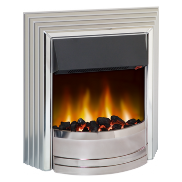Dimplex Castillo Fire 2kW Chrome has a choice of two heat settings image 1