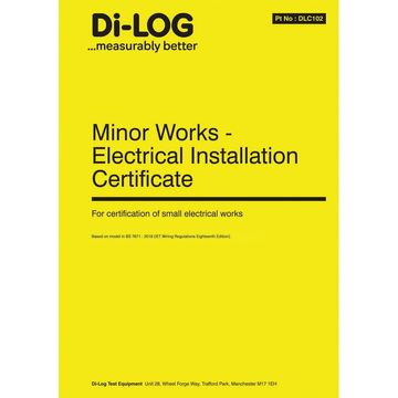 Di-Log Minor Works Certificate with duplicates copies of each pad image 1