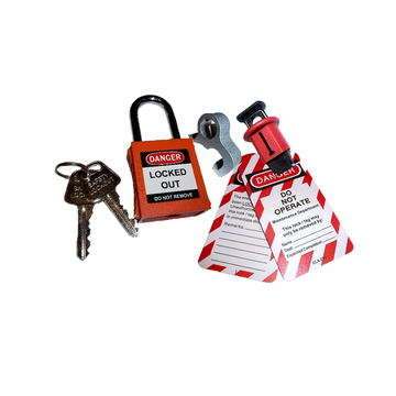 Di-Log Personal Lockout kit includes safety padlocks and Pin out