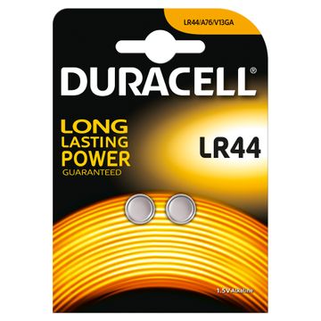 Duracell LR44 Button Coin Cell Alkaline Battery 1.5V (Pack of 2) image 1