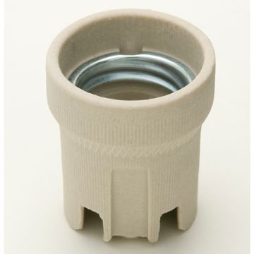 Jeani Porcelain Lamp Holder E27 Low-Profile Mounting Fixture image 1