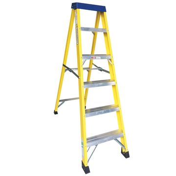 Greenbrook 5Step + Tray Fibre Glass Ladder image 1