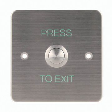 ESP Exit Button with stainless steel fascia & flush mounting image 1