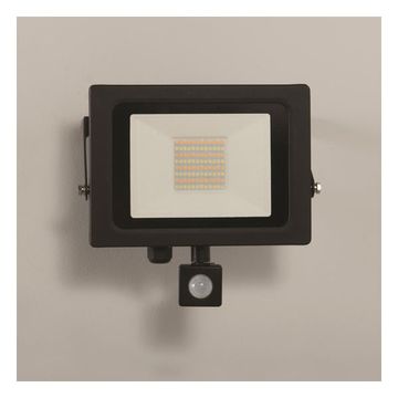 KSR Siena 50W LED Floodlight PIR IP65 Black image 1