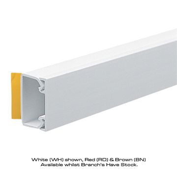 Marshall-Tufflex White Mini Trunking 3mtr Length Self-Ad (25x16mm) image 1
