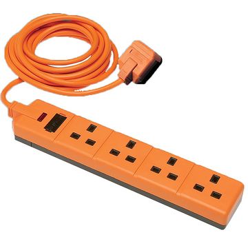 BG 4G 4M Heavy Duty Extension Lead Orange image 1