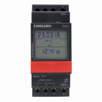 Sangamo 2Mod 1Ch 7Day Din Rail Switch