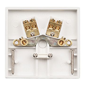 Scolmore Flex Outlet Plate from polar range finished in white. image 1
