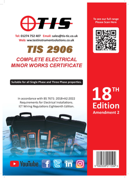 TIS Complete Electrical Minor Works Certificate Book image 1