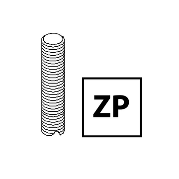Unistrut channel Threaded Rod with Electroplated Zinc finish image 1