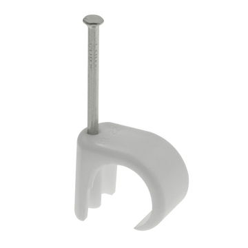 Unicrimp 22-26mm Round Cable Clips White (Pack of 50) image 1