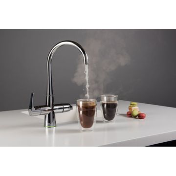 Hyco Black Zen Font With Drain used for preparing hot drinks image 1